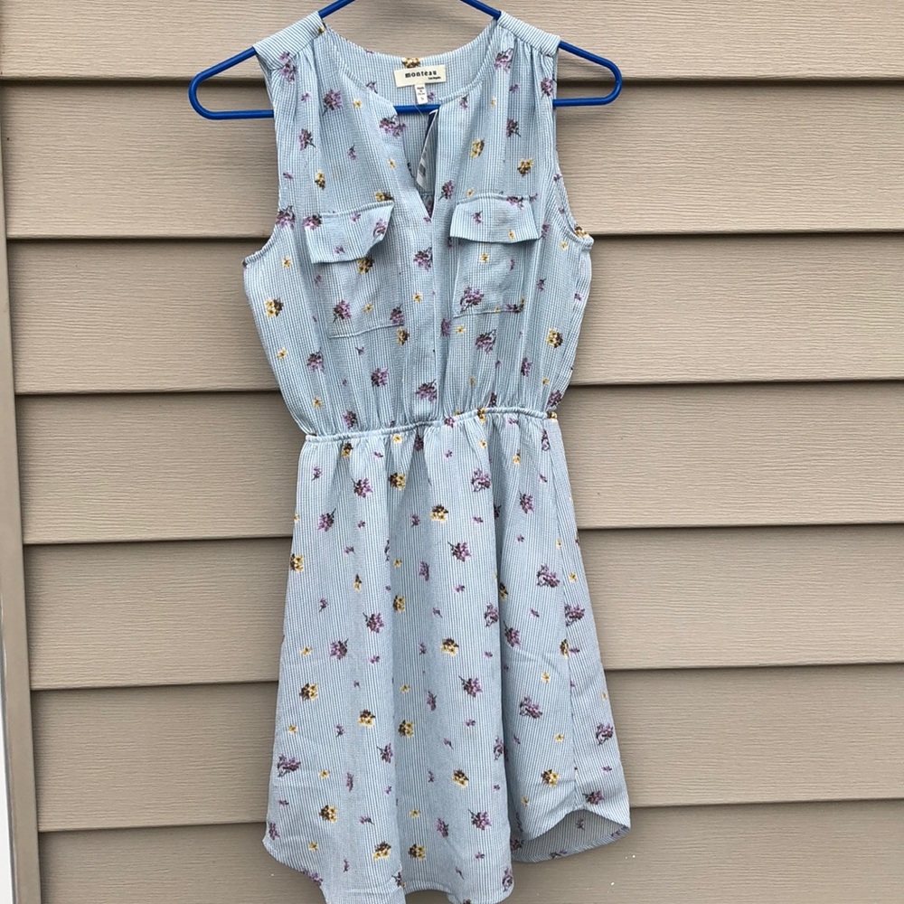 Brand new summer dress blue small floral design